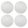 Linho Scalloped Round Coasters In White