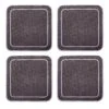 Linho Simple Square Coasters In Charcoal & White 1 Linho Simple Square Coasters In Charcoal & White -Selected Home Goods Store 108CH Linho Simple Square Coasters Charcoal
