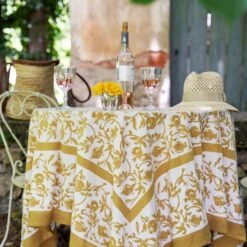 Granada Mustard Tablecloth 10 Granada Mustard Tablecloth -Selected Home Goods Store 38 28 6