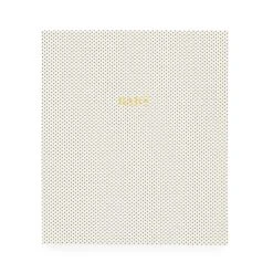 Baby Book In Cream & Black Pindot