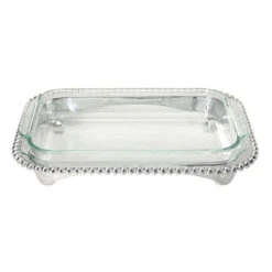Mariposa String Of Pearls Oblong Casserole Caddy W/ Pyrex
