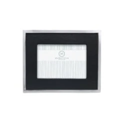 Mariposa Black Leather W/ Metal Border Frame