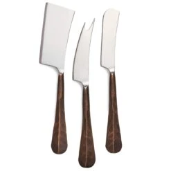 Simon Pearce Woodbury Cheese Knife Set In Copper