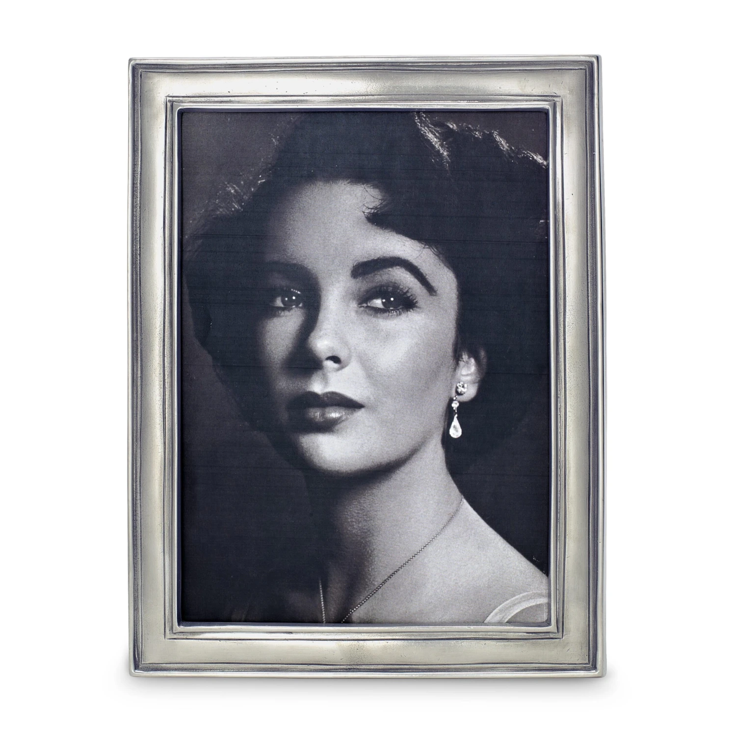 Match Pewter Lugano Rectangular Frame, Large 3 Match Pewter Lugano Rectangular Frame, Large