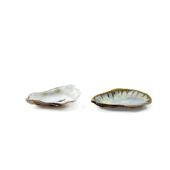 Ae Ceramics Oyster Series Damariscotta Dish In Abalone & Tortoise