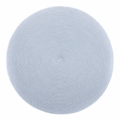 Linen Braid Placemat In Silver French Blue