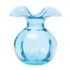 Vietri Hibiscus Glass Aqua Medium Fluted Vase 2 Vietri Hibiscus Glass Aqua Medium Fluted Vase -Selected Home Goods Store HBS 8582AQ