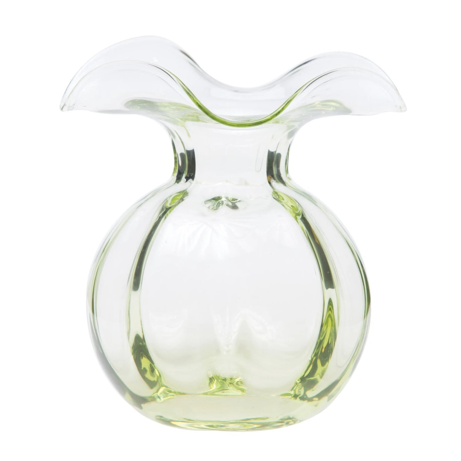 Vietri Hibiscus Glass Green Medium Fluted Vase 3 Vietri Hibiscus Glass Green Medium Fluted Vase