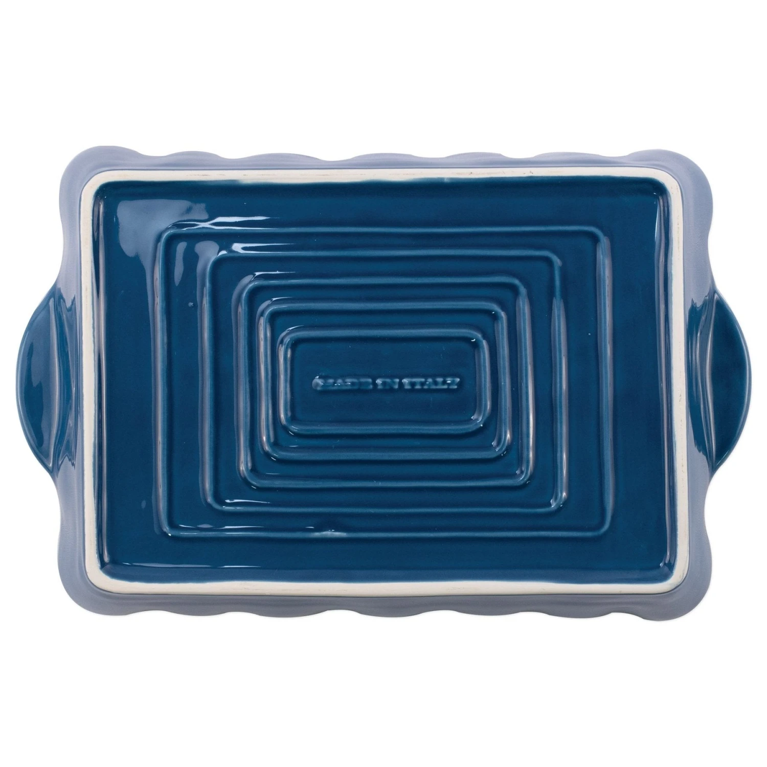 Vietri Italian Bakers Blue Rectangular, Large 4 Vietri Italian Bakers Blue Rectangular, Large - Image 2