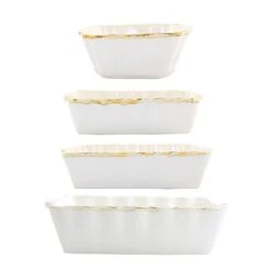 Vietri Italian Bakers White Square, Small -Selected Home Goods Store ITB W29100 SET