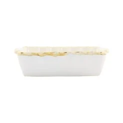 Vietri Italian Bakers White Rectangular, Small