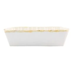 Vietri Italian Bakers White Rectangular, Medium