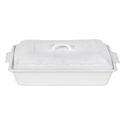 Juliska Berry & Thread Whitewash Lidded Rectangular Baker 13"
