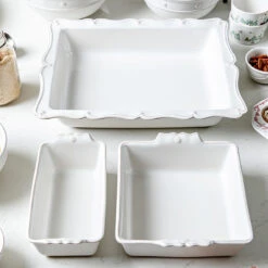 Juliska Berry & Thread Whitewash Square Baker NEW -Selected Home Goods Store JA33X Wimg3 1f