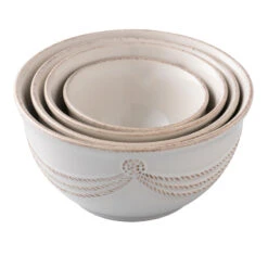 Juliska Berry & Thread Whitewash Nesting Prep Bowl Set