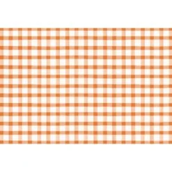 Orange Check Paper Placemat Pad Set/24