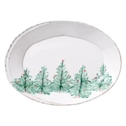 Vietri Lastra Holiday Oval Platter, Small