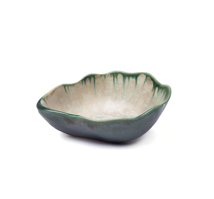 Ae Ceramics Oyster Series Small Nesting Bowl In Mint & Charcoal 3 Ae Ceramics Oyster Series Small Nesting Bowl In Mint & Charcoal