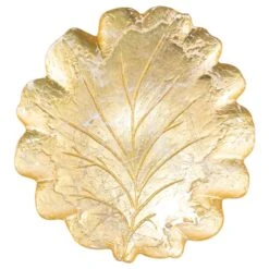 Vietri Moon Glass Leaf Platter, Large