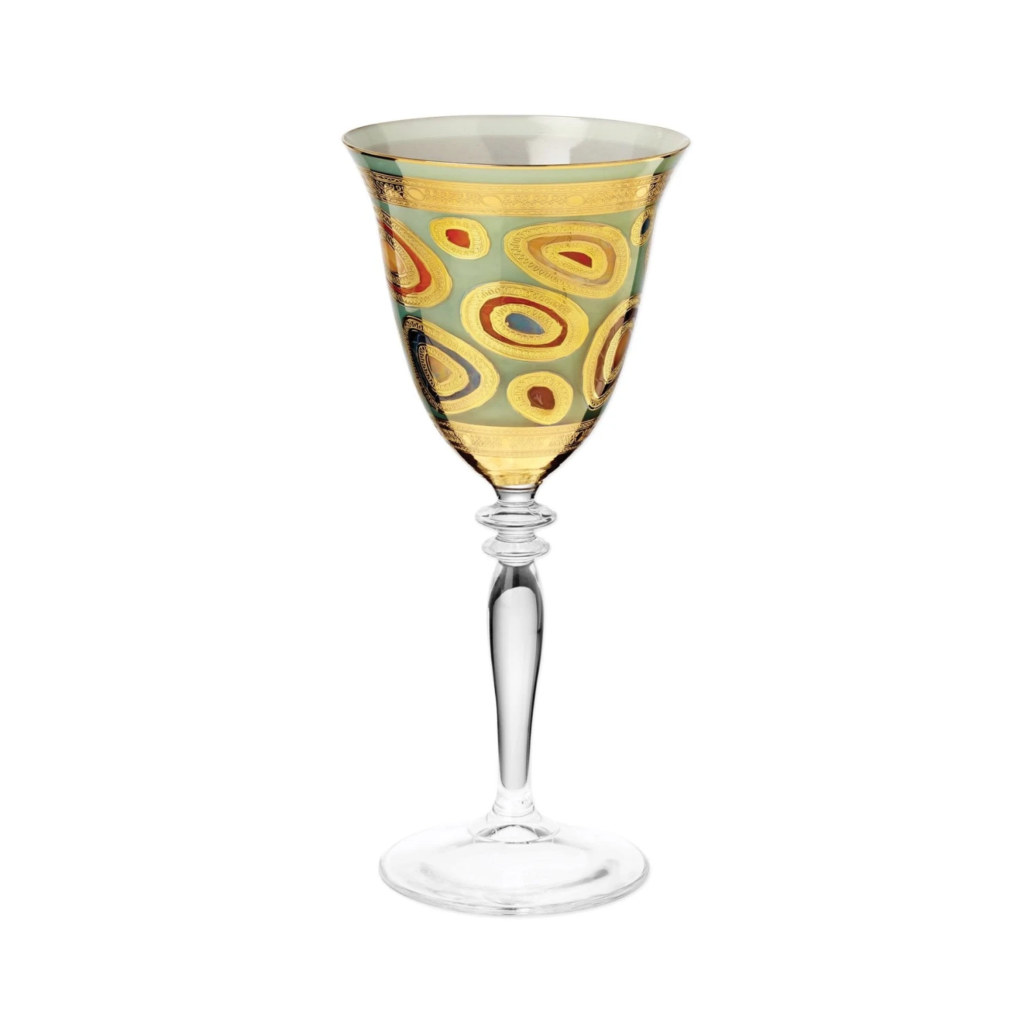 Vietri Regalia Aqua Wine Glass 3 Vietri Regalia Aqua Wine Glass