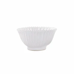 Vietri Incanto Stone White Stripe Serving Bowl, Small