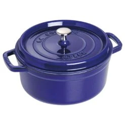 Staub 5.5QT Round Cocotte In Dark Blue