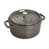 Staub 5.5QT Round Cocotte In Graphite -Selected Home Goods Store Staub Cocotte Round 5.5QT Graphite