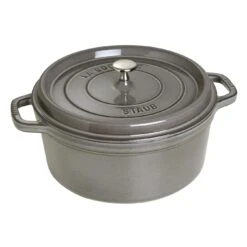 Staub 7QT Round Cocotte In Graphite