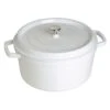 Staub 7QT Round Cocotte In White -Selected Home Goods Store Staub Cocotte Round 7QT White