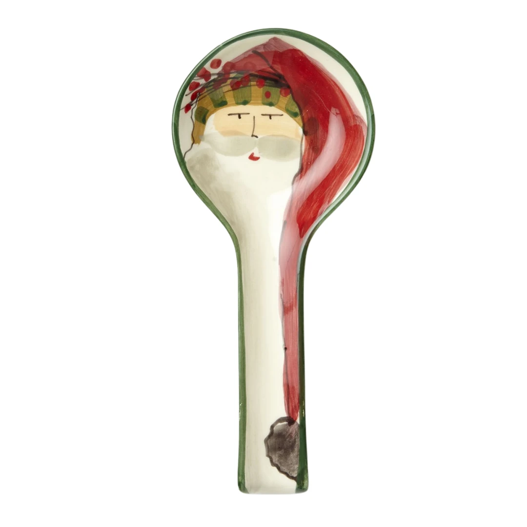 Vietri Old St. Nick Spoon Rest In Gift Box 3 Vietri Old St. Nick Spoon Rest In Gift Box
