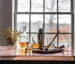 Simon Pearce Ascutney Bar Pitcher -Selected Home Goods Store alt lifestyle shoreham barware 4.13.22 3 5 edit 1