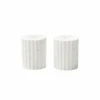 Daphne White Large Salt & Pepper Set 1 Daphne White Large Salt & Pepper Set -Selected Home Goods Store bluepheasant daphne white saltandpepper largeset