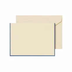 Crane & Co. Regent Blue Border Ecru Notes