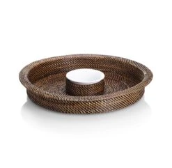 Calaisio Chip & Dip, Round W/ Porcelain Dish