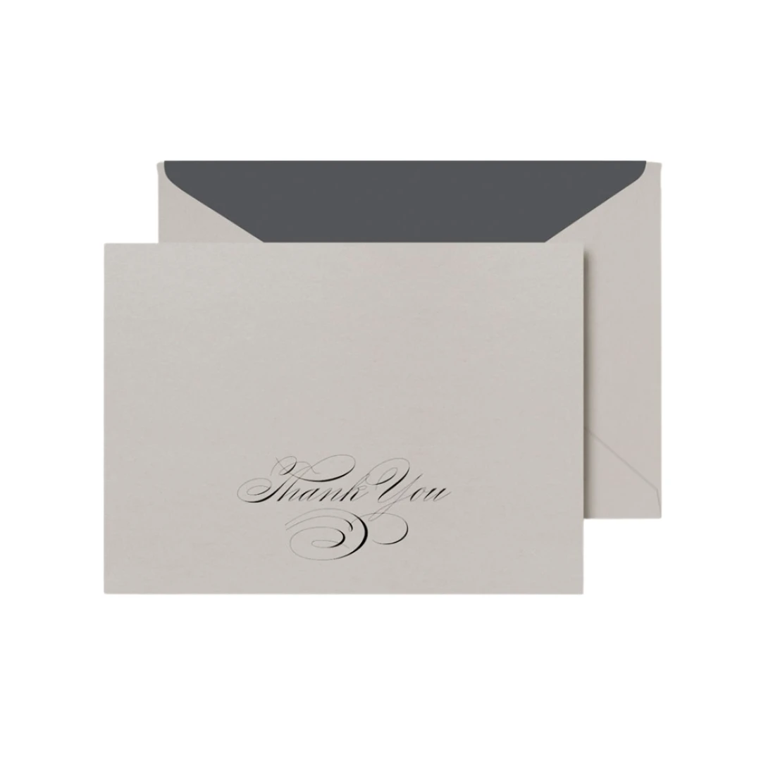 Crane & Co. Engraved Flourish Thank You Notes 3 Crane & Co. Engraved Flourish Thank You Notes