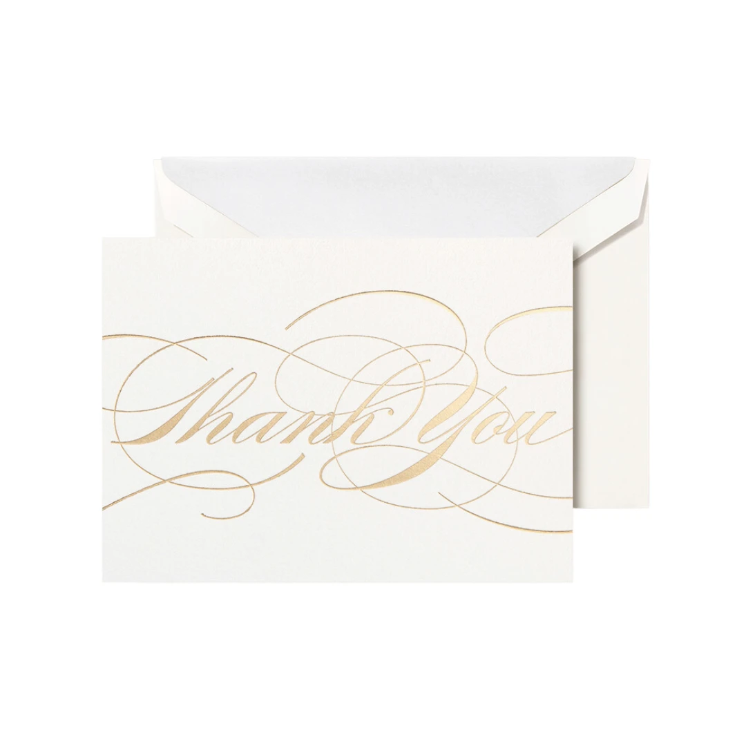 Crane & Co. Gold Flourish Thank You Notes 3 Crane & Co. Gold Flourish Thank You Notes