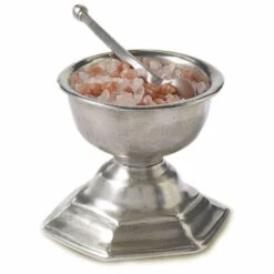 Match Pewter Footed Salt Cellar W/ Spoon