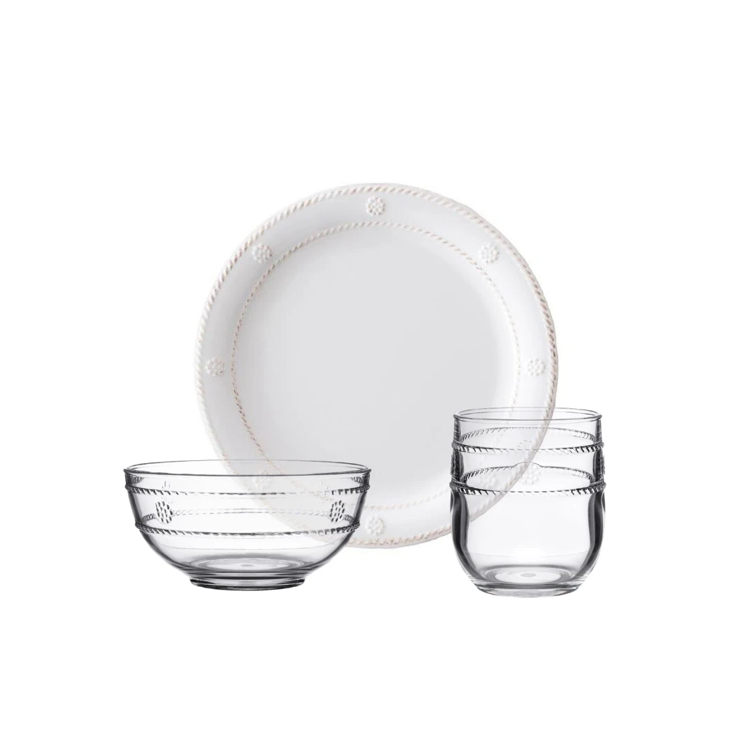Juliska Melamine & Acrylic 3 Piece Place Setting For Baby 3 Juliska Melamine & Acrylic 3 Piece Place Setting For Baby