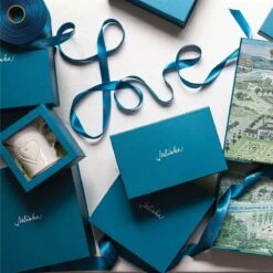 Juliska Heritage Stemless Wine Set/4 -Selected Home Goods Store gift box overhead 1