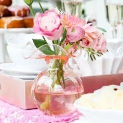 Vietri Hibiscus Glass Pink Bud Vase -Selected Home Goods Store hbs 8580pi gb 2