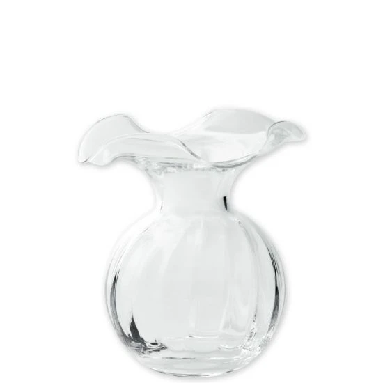 Vietri Hibiscus Glass Clear Vase, Small 3 Vietri Hibiscus Glass Clear Vase, Small