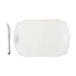 Juliska Berry & Thread Whitewash Serving Board W/ Knife Set