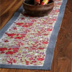 Jardin Red & Grey Runner -Selected Home Goods Store jardin runner red grey 2