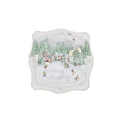 Juliska Berry & Thread North Pole Merry Christmas Trinket Tray -Selected Home Goods Store jn76 88 alt