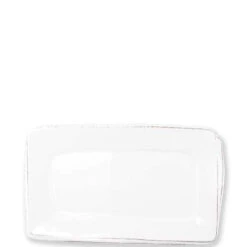 Vietri Lastra Melamine White Rectangular Platter