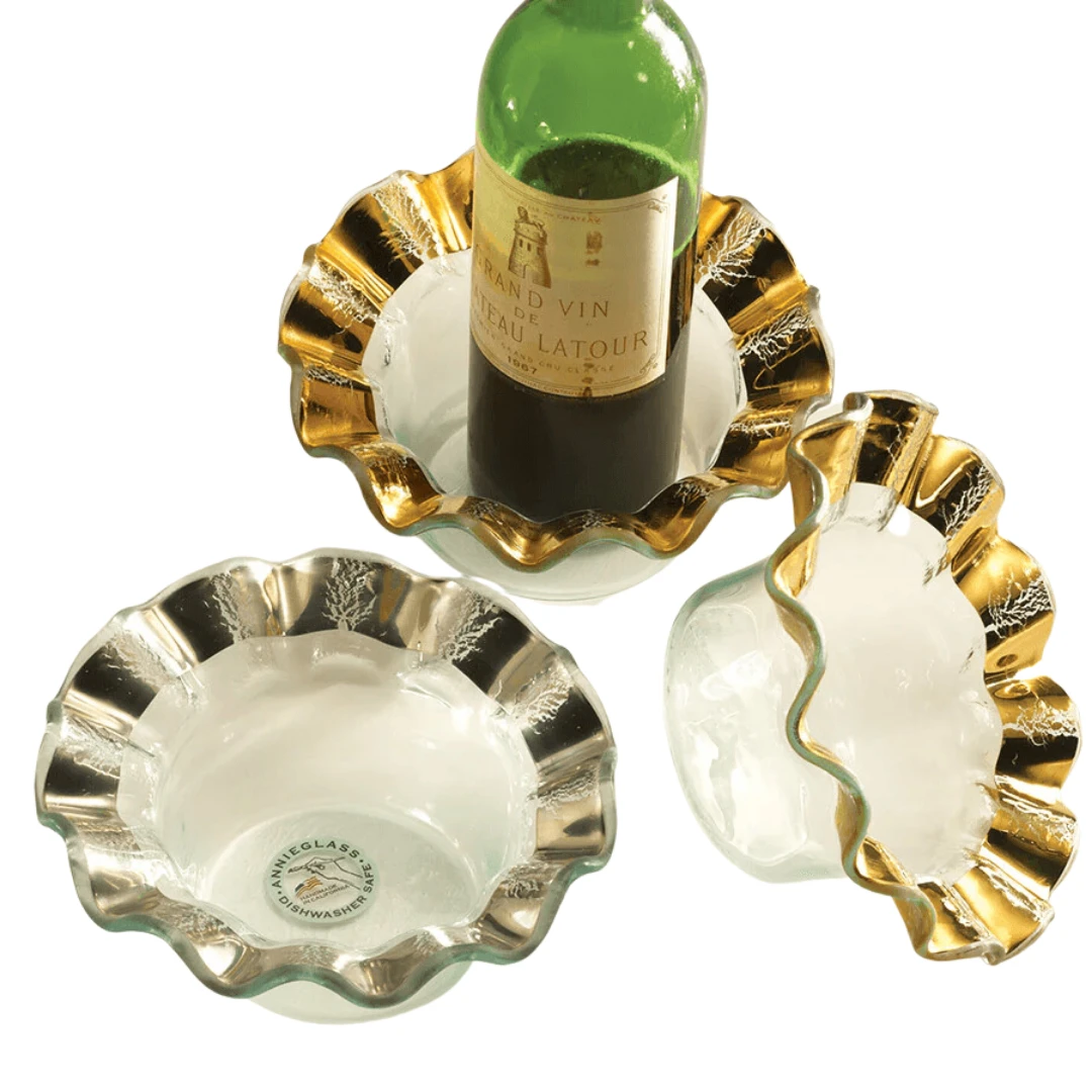 Annieglass Ruffle Wine Coaster 5 Annieglass Ruffle Wine Coaster - Image 3