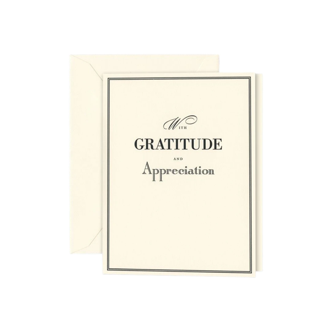 Crane & Co. "With Gratitude & Appreciation" Card 3 Crane & Co. "With Gratitude & Appreciation" Card