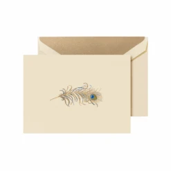 Crane & Co. Peacock Feather Notes