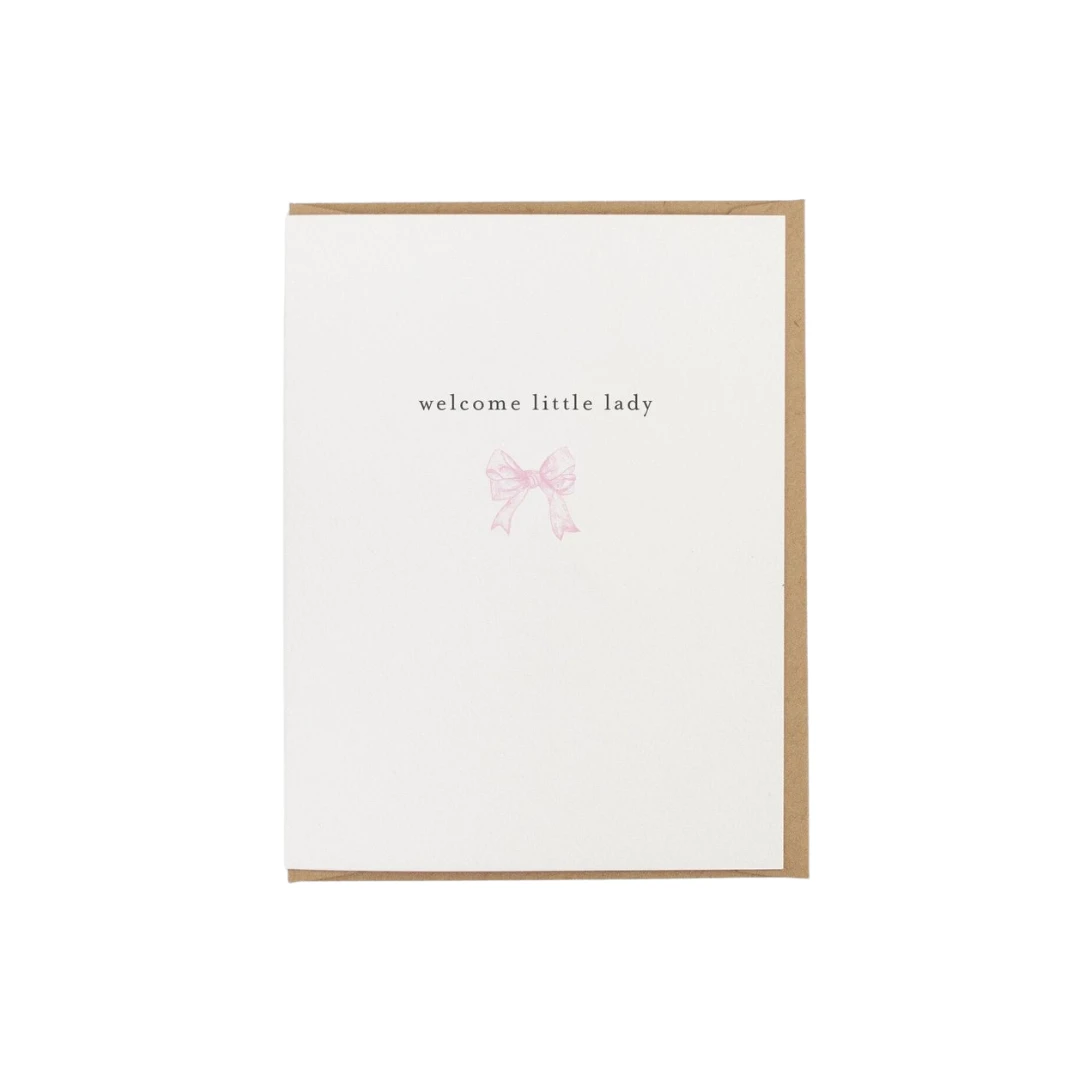 Welcome Little Lady Greeting Card 3 Welcome Little Lady Greeting Card